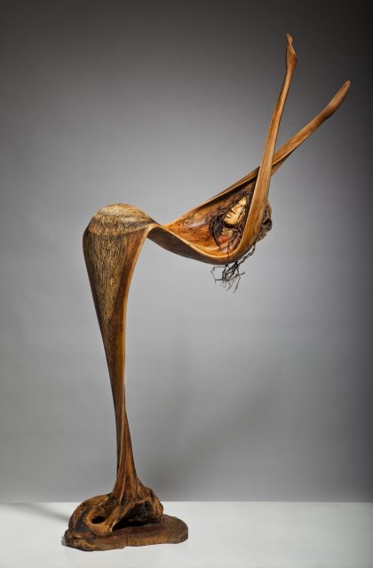 Ayhan Tomak, ÇIĞLIK, 111x70x30cm, Kayın, Ihlamur, Meşe Ve Gürgen Ağacı, Ahşap Heykel